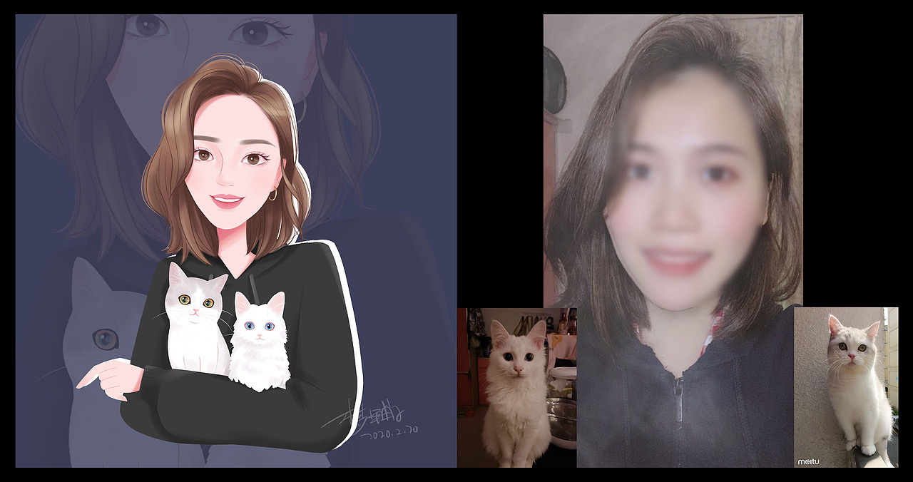 她和她的猫咪们（图ZMjA2NjgyMDAw） - 艺术插画 - 站酷设计师梦铺子原创素材 - 站酷ZCOOL