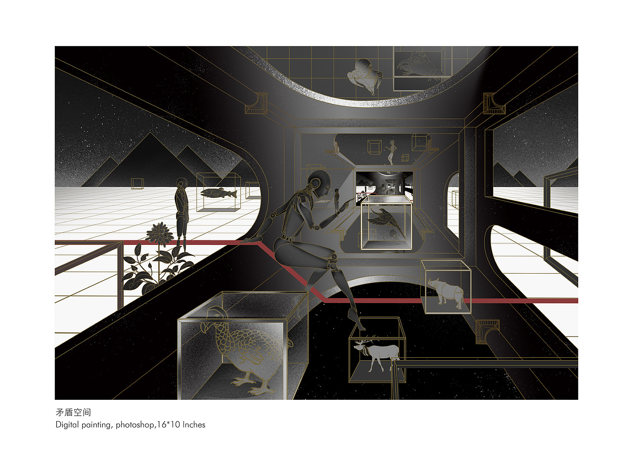 贯鱼之序-人类与生态系列插画设计_dev的插画工坊-站酷zcool