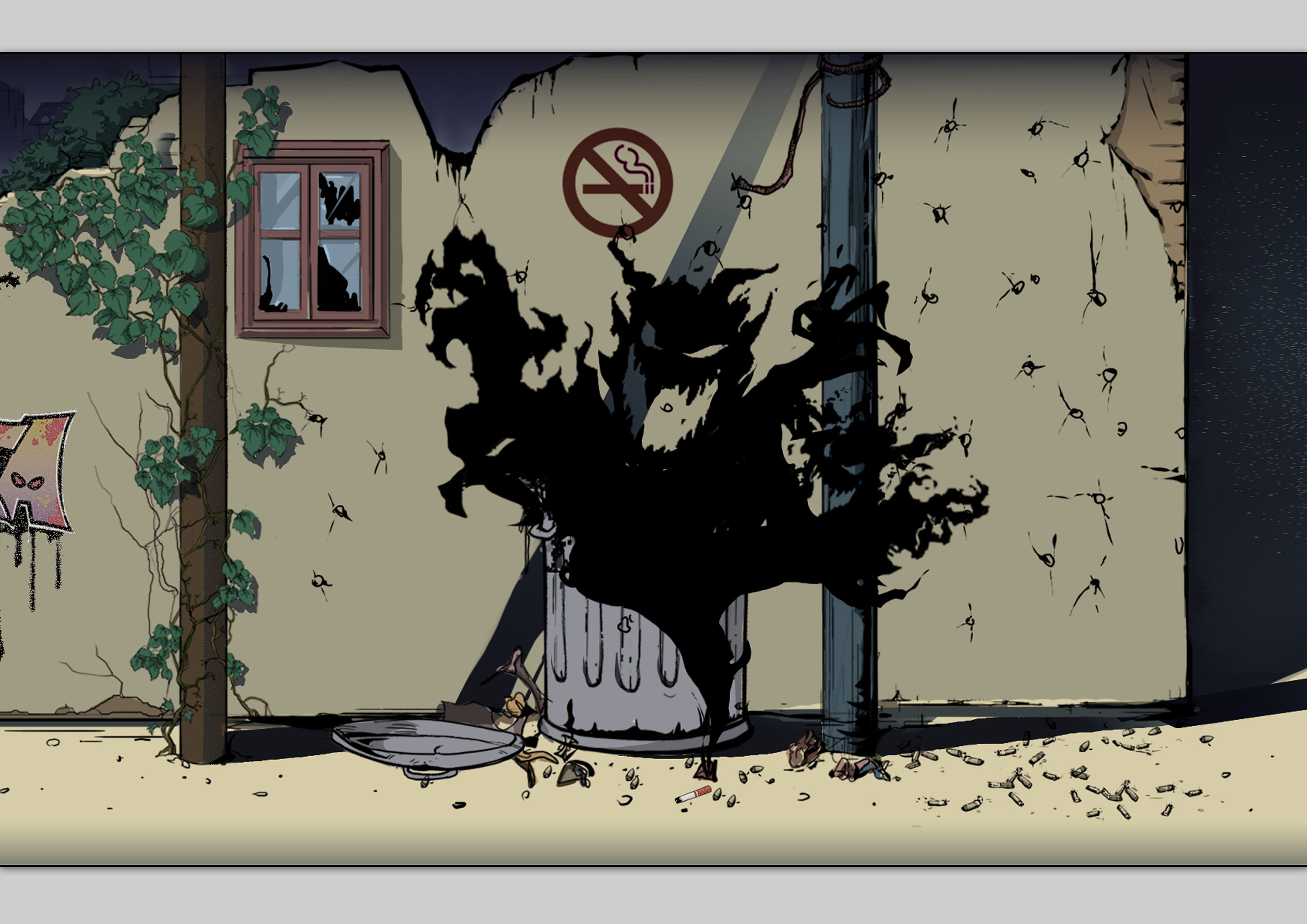 二维动画《自生自灭》禁止吸烟宣传短片个人原创毕设作品