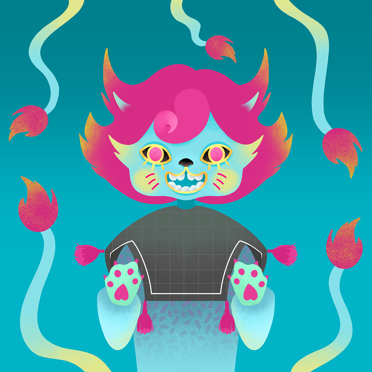 《山海异兽》——新文创插画设计/角色IP文创化（图ZMzA4MDYyNjMy） - 艺术插画 - 站酷设计师黄uu原创素材 - 站酷ZCOOL