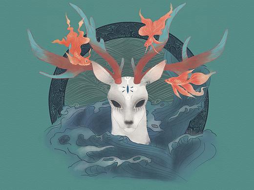 山海经“夫诸”（个人主页-ZMzkzODE5OTY=） - 艺术插画 - 站酷设计师DAIdn原创素材 - 站酷ZCOOL