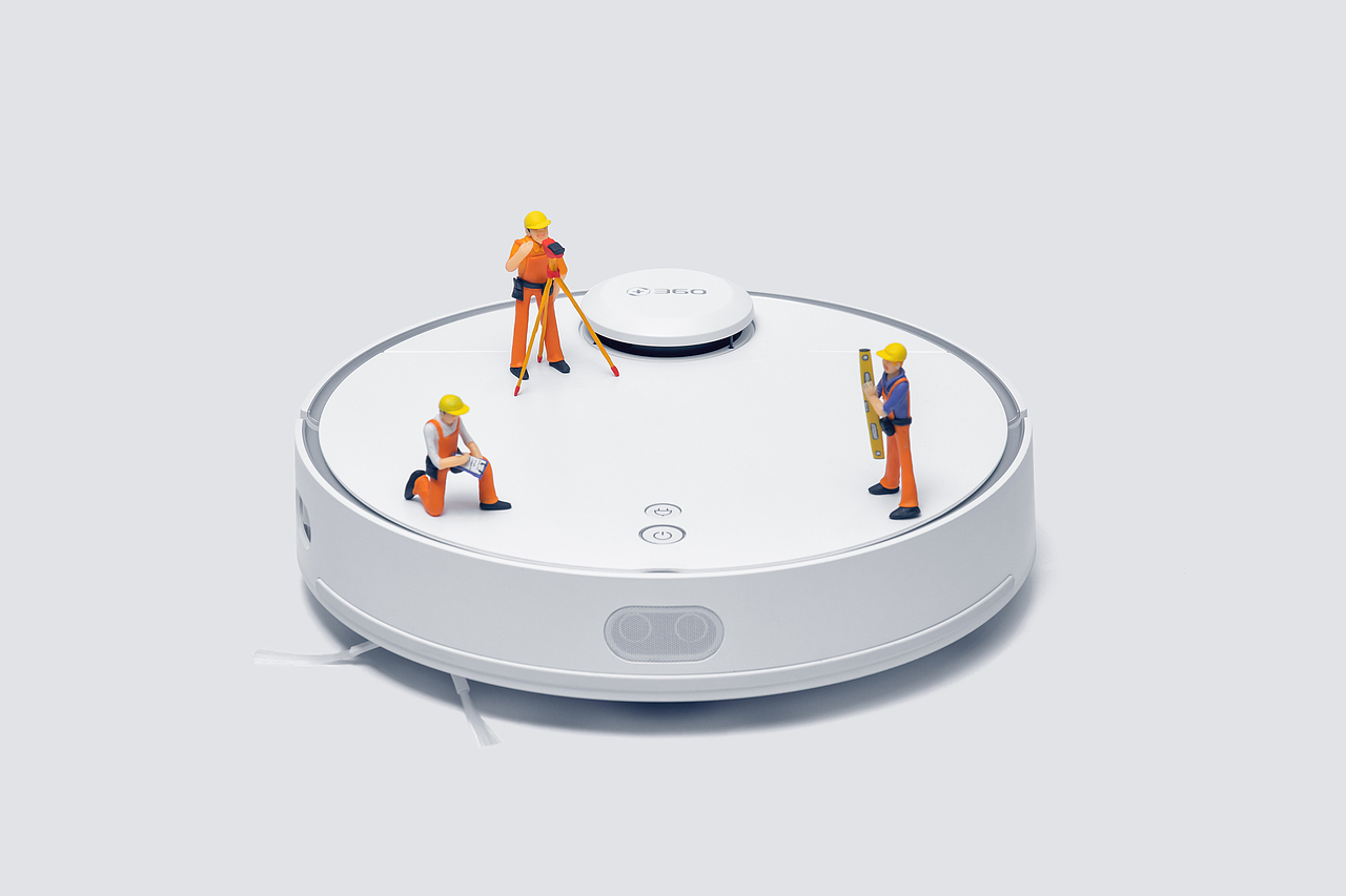 创意修图 创意产品拍摄 扫地机