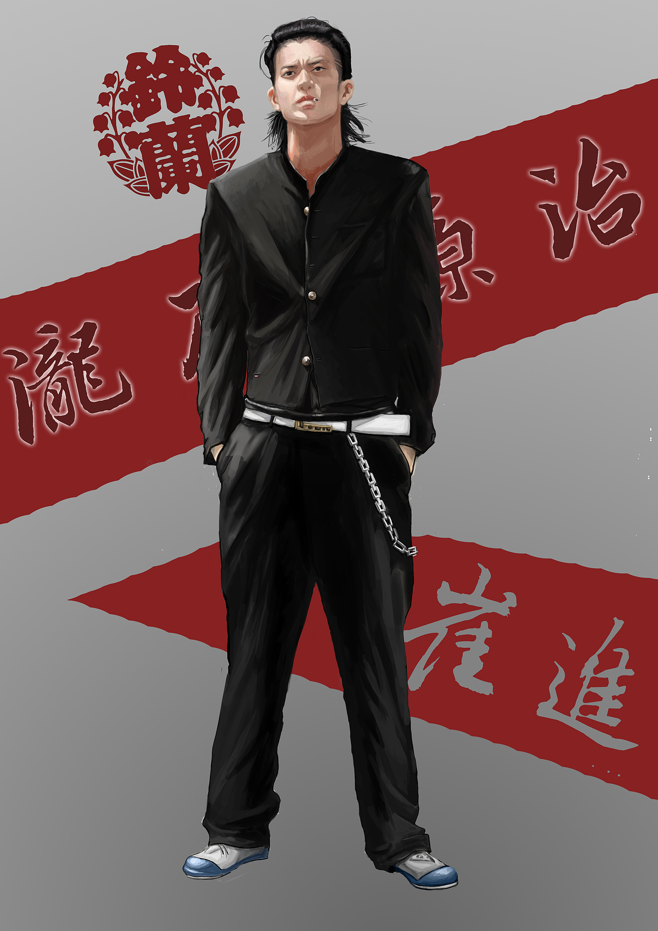 热血高校 泷谷源治（图ZNTEwNjA5NDA=） - 艺术插画 - 站酷设计师崔进CJoe原创素材 - 站酷ZCOOL