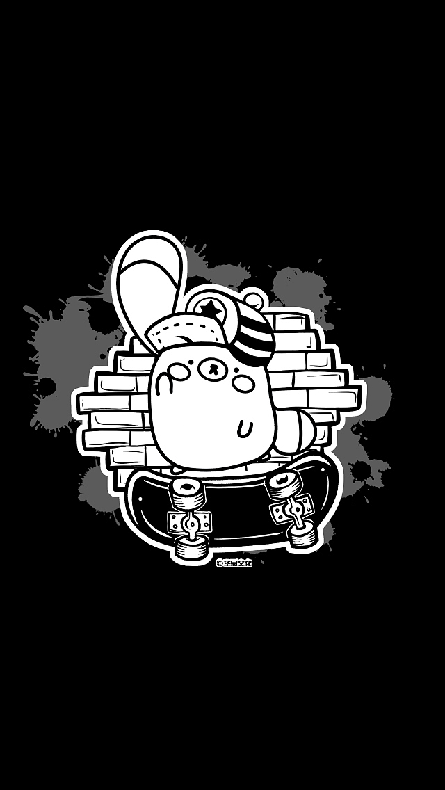 摇钱兔原创ip潮酷系列壁纸设计