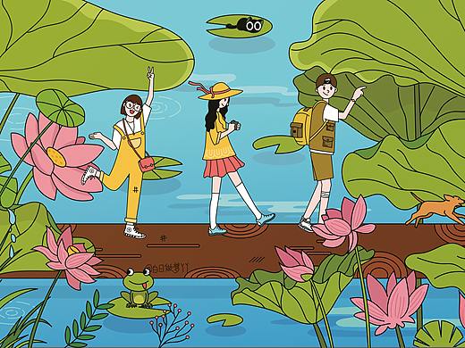 没有固定主题的系列插画