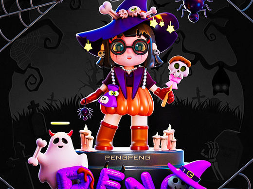 萬(wàn)圣節(jié)主題IP設(shè)計(jì)（個(gè)人主頁(yè)-ZNjY4Njc0NDg=） - 人物/生物 - 站酷設(shè)計(jì)師pengpeng彭彭nn原創(chuàng)素材 - 站酷ZCOOL