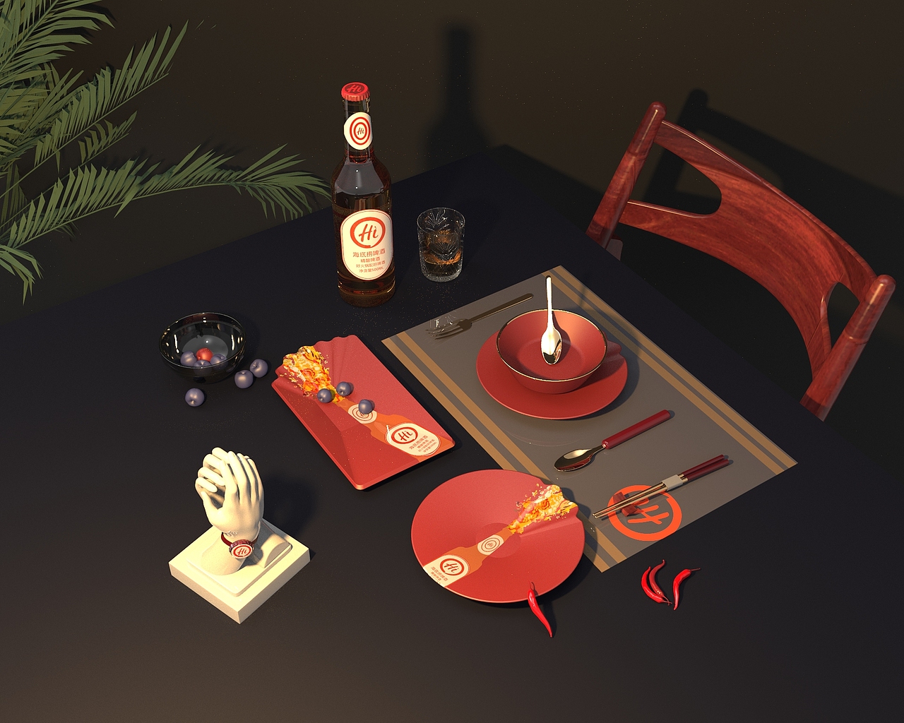 海底捞礼品餐具（图ZMjEwODEzNzUy） - 产品 - 站酷设计师海子在说啥原创素材 - 站酷ZCOOL