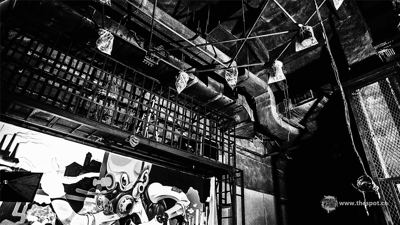 珠海涂鸦 【雾点原创涂鸦】珠海发条橙子livehouse酒吧