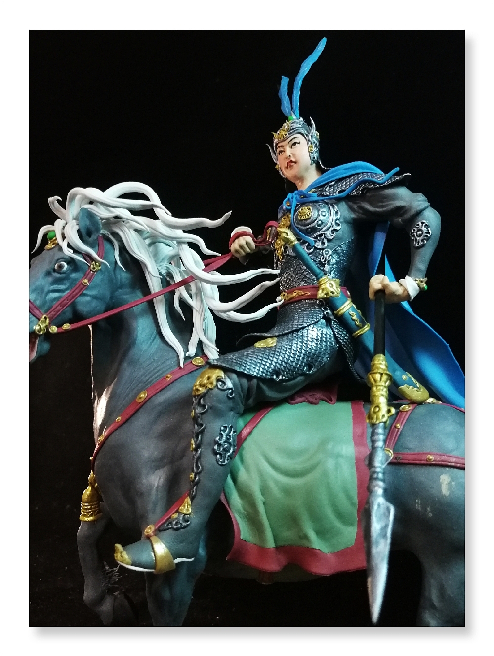 塑新斋潘纪坤手作彩塑木兰从军（图ZMTU1MjMzMzM2） - 手办/模玩 - 站酷设计师潘小駑原创素材 - 站酷ZCOOL