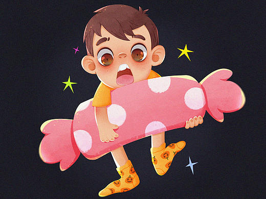 candy boy（個(gè)人主頁-ZNDAxOTg5MzI=） - 兒童插畫 - 站酷設(shè)計(jì)師Thrasher_Jiao原創(chuàng)素材 - 站酷ZCOOL