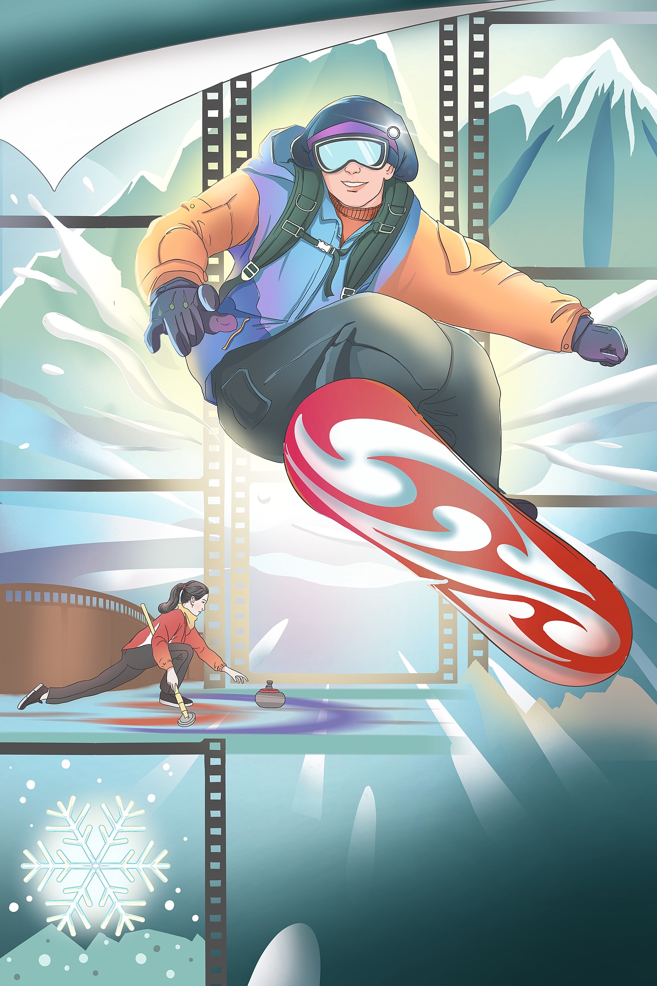 冬奥滑雪（图ZMjUyODEyMTMy） - 海报 - 站酷设计师Healer阿波呲原创素材 - 站酷ZCOOL