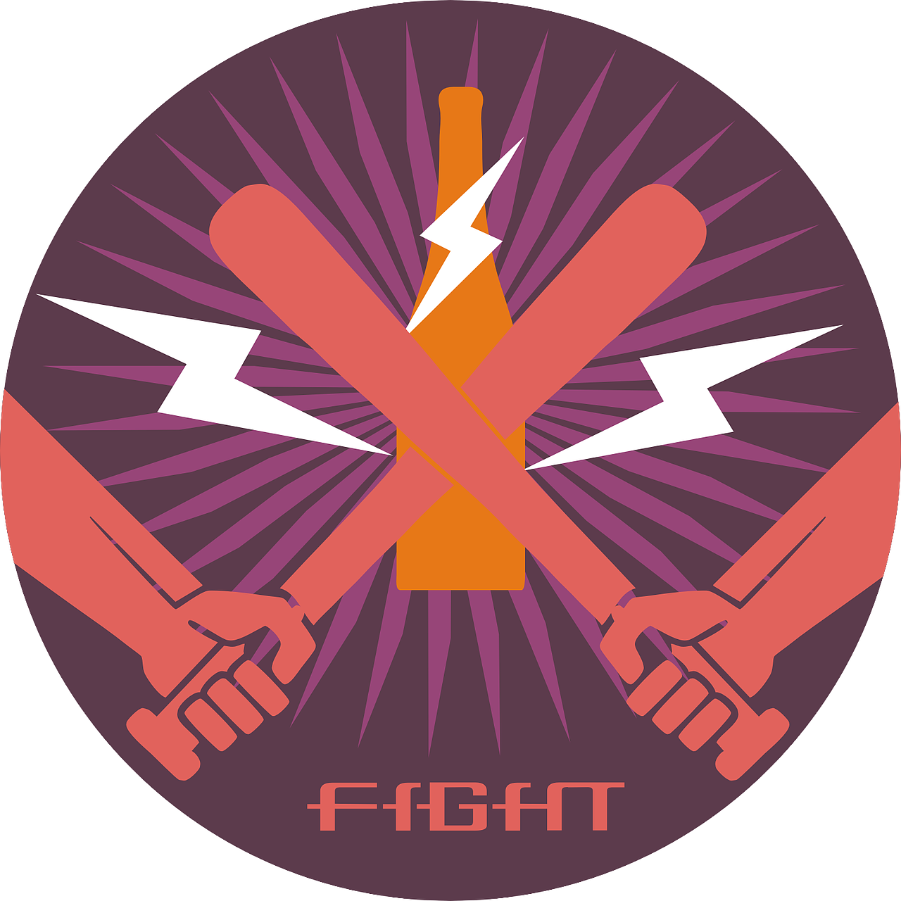 LOGO Fight 发泄俱乐部 棒球砸酒瓶