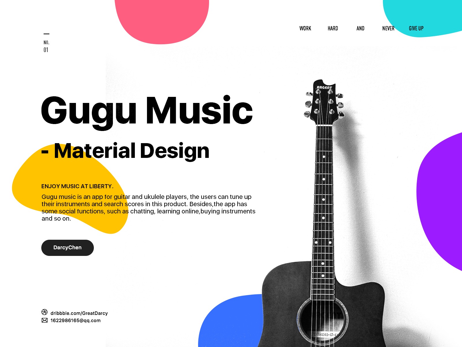 Gugu Music Material Design（音乐概念APP）
