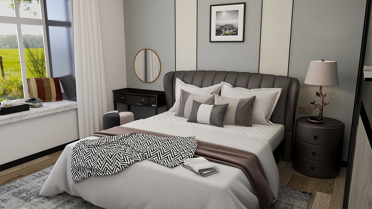 酷家乐搭建入室场景-欧式简约(主卧篇)