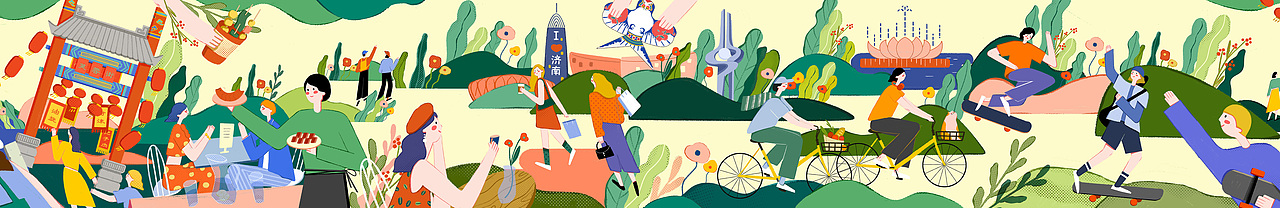 泉城济南（图ZMjI2ODE4OTEy） - 艺术插画 - 站酷设计师废废男原创素材 - 站酷ZCOOL
