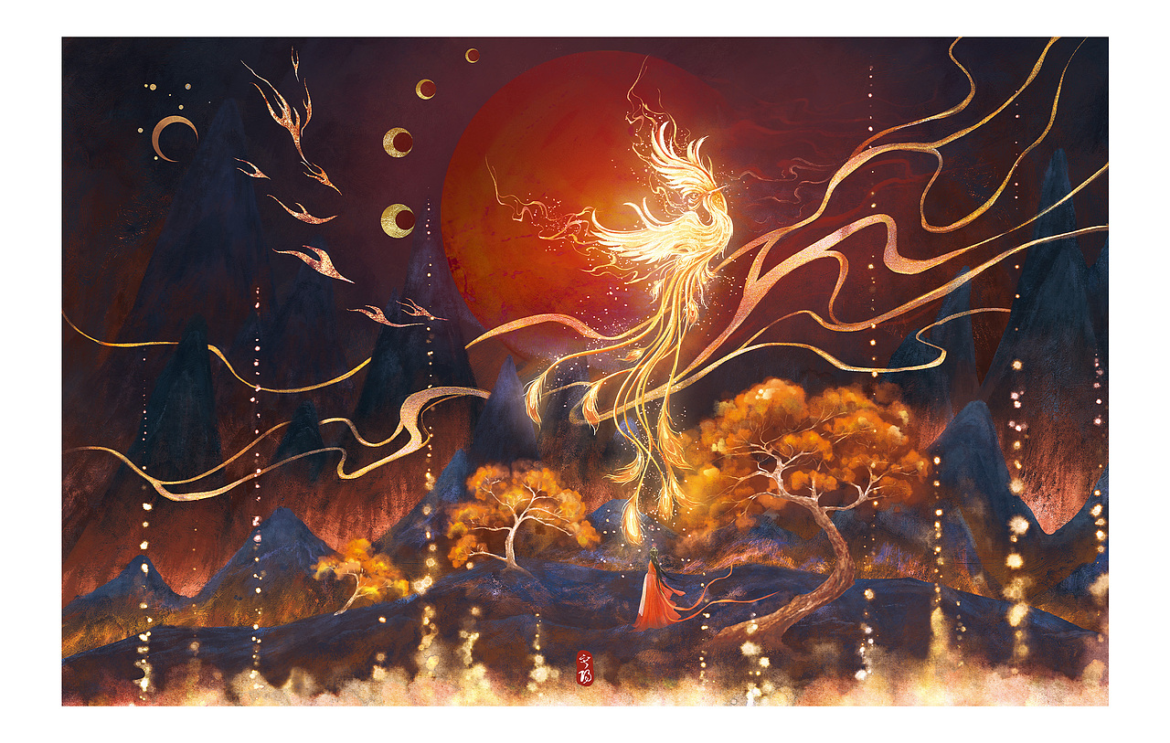 重峦凤舞（图ZMjc4MjQzMTgw） - 商业插画 - 站酷设计师画画的寂阳JIYANG原创素材 - 站酷ZCOOL
