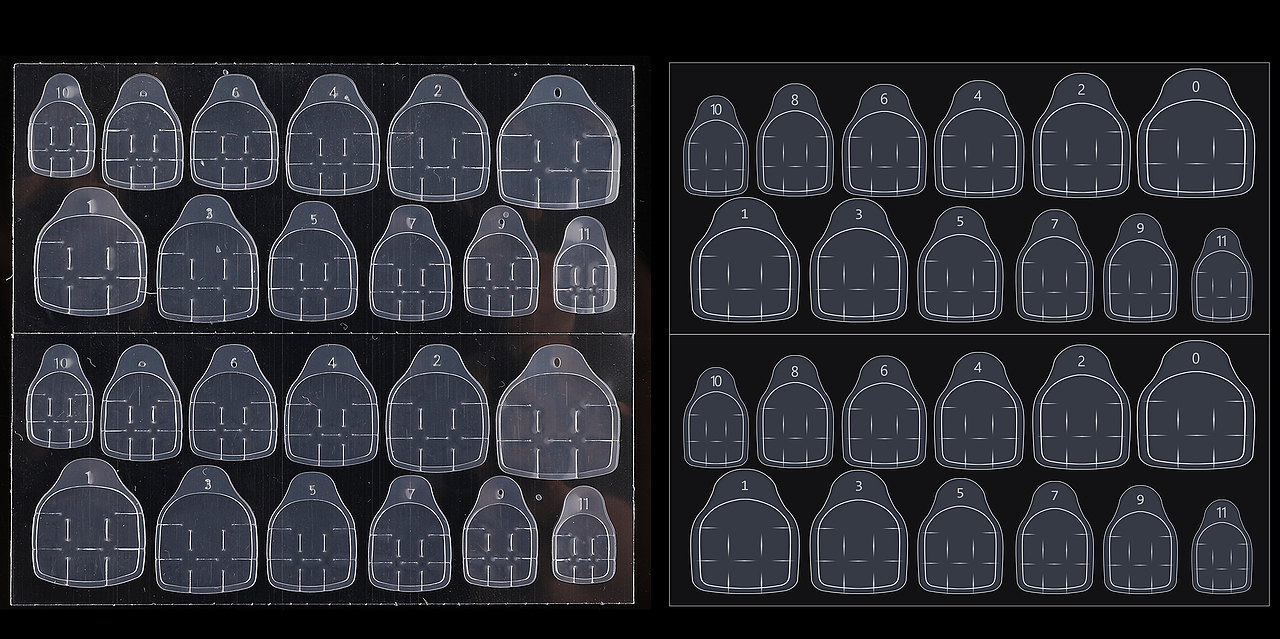 美妆产品-假指甲片精修