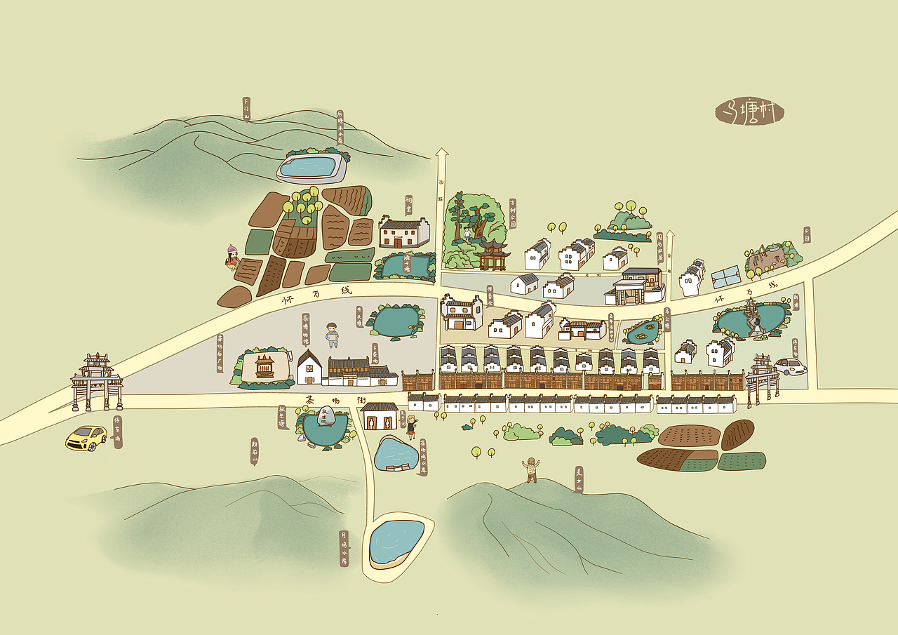 手绘地图（图ZNTQ3Mjg0ODQ=） - 艺术插画 - 站酷设计师十七兮原创素材 - 站酷ZCOOL