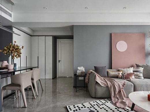 中信城左岸：灰粉的情调—北欧风格软装案例