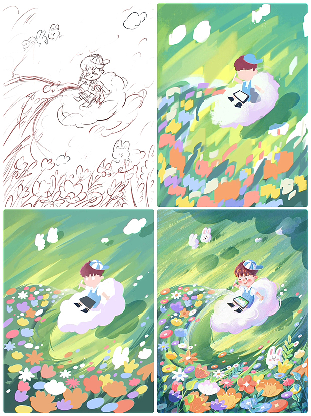 系列|儿童插画|大场景