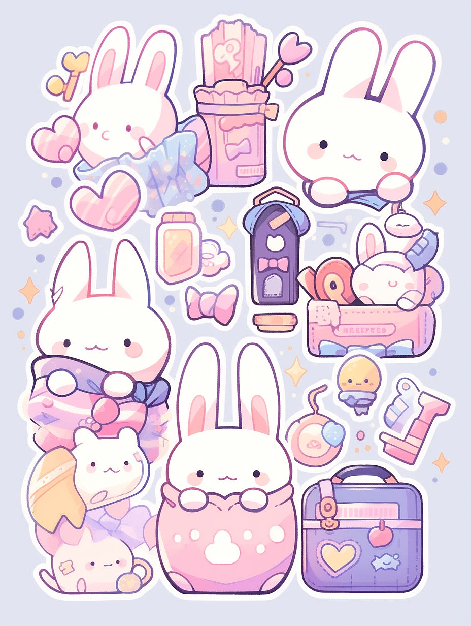 一组贴纸（图ZMzc4MzY5MDA4） - AI作品 - 站酷设计师Kimberlyy原创素材 - 站酷ZCOOL