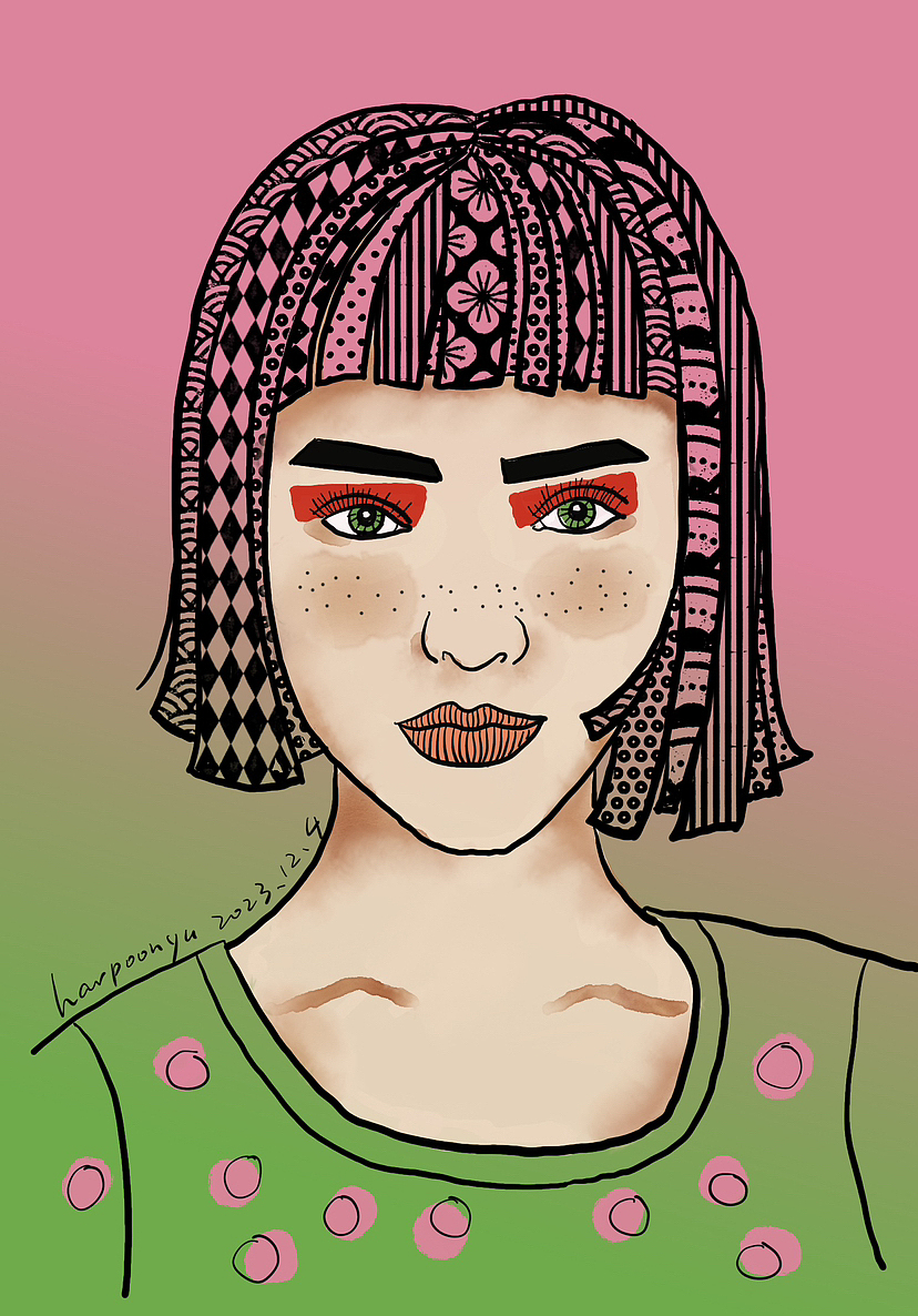 iPad手绘人像（图ZMzYzMTIyNjI4） - 艺术插画 - 站酷设计师harpoonyu原创素材 - 站酷ZCOOL