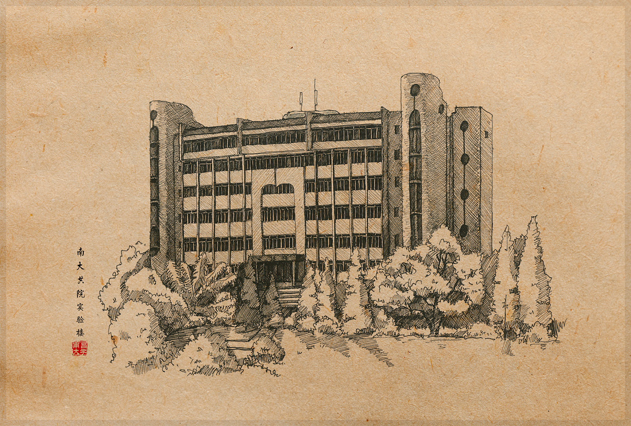 手绘校园线稿|空间|景观设计|陈思危 - 原创作品 - 站酷 (zcool)