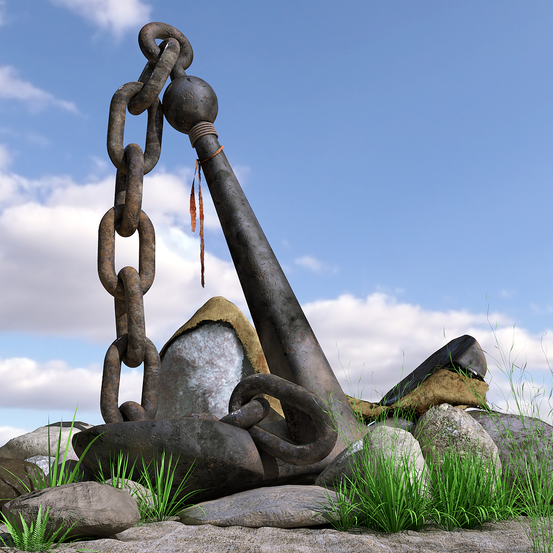 C4D写实场景渲染-船锚