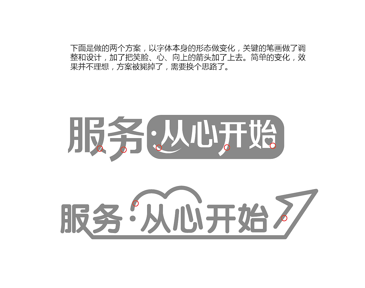 服务从心开始字体设计