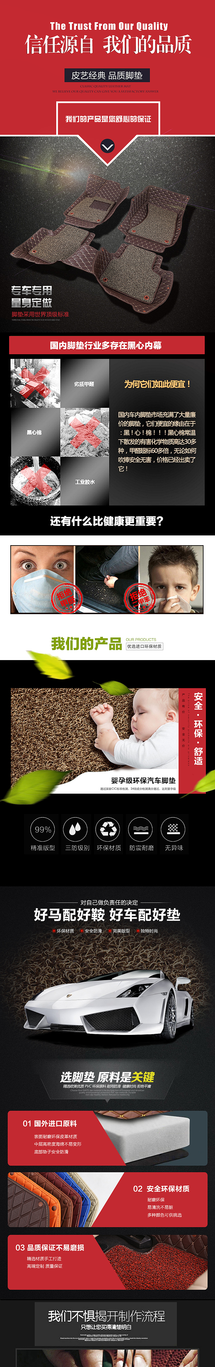 汽车脚垫详情页