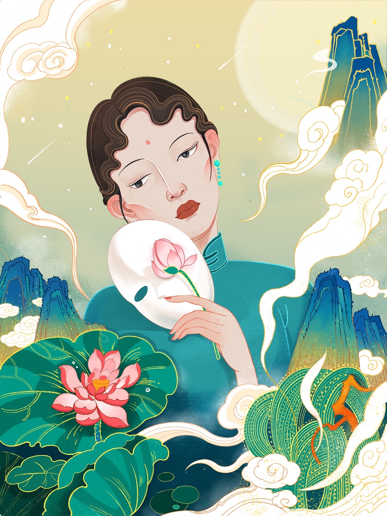 国风插画| ipad练习|插画|创作习作|高半半 - 原创作品 - 站酷 (zcool