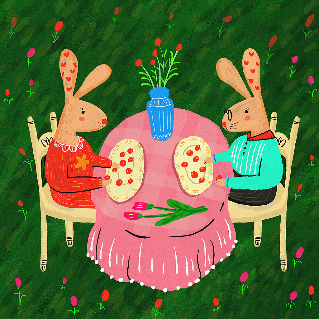 爱心兔子的插画合集（图ZMjkyMzk2MDYw） - 商业插画 - 站酷设计师摇摇yaoyao原创素材 - 站酷ZCOOL