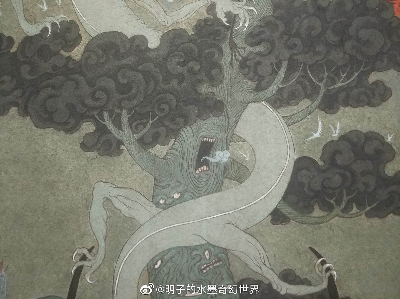 《西江月.爭逐圖》明子（图ZMjExNzgzMDcy） - 绘画 - 站酷设计师明子水墨奇幻世界原创素材 - 站酷ZCOOL