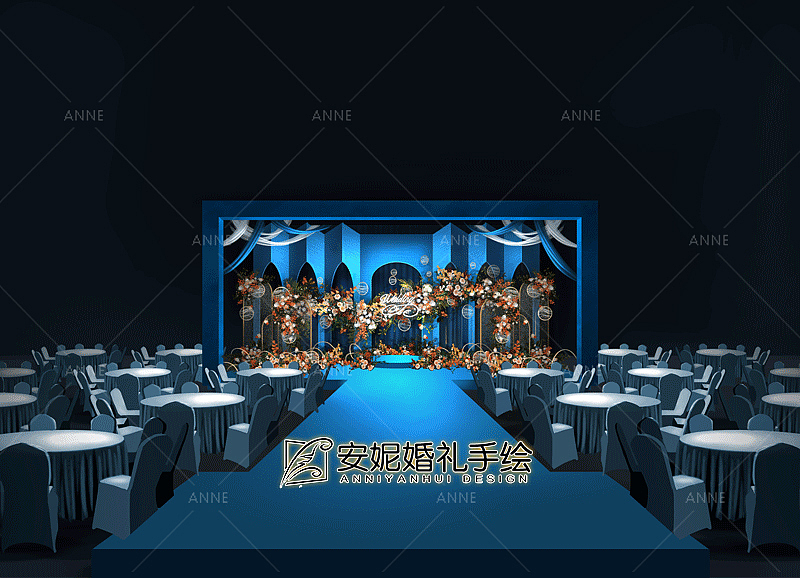 黛蓝 | 安妮婚礼手绘（图ZMTU5MjE3OTI0） - 舞台美术 - 站酷设计师安妮婚礼手绘原创素材 - 站酷ZCOOL