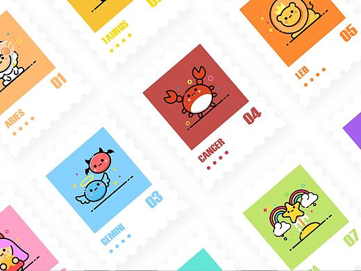 MBE风小插画| 十二星座原创设计