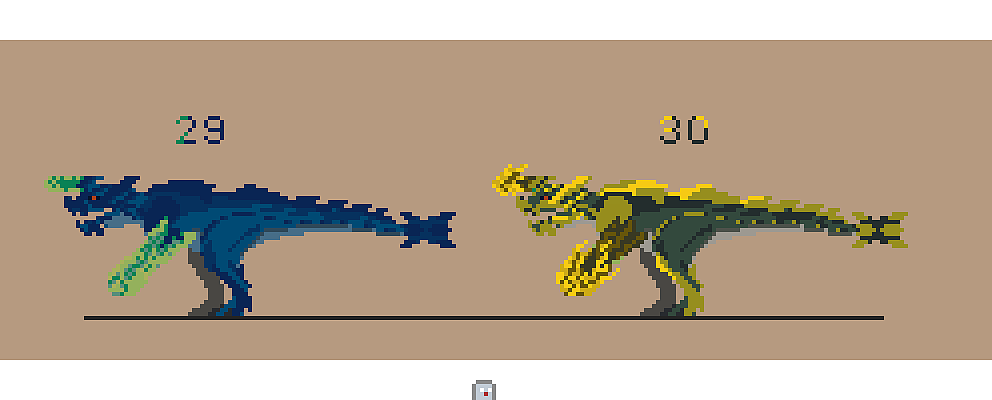 MHW世界＆冰原大型怪物像素畫第三期——獸龍種（圖ZMjA5MTcwMDM2） - 像素畫 - 站酷設(shè)計(jì)師灰鴿咯咯咯原創(chuàng)素材 - 站酷ZCOOL