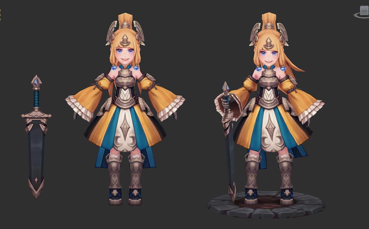 3d手绘角色新妹子