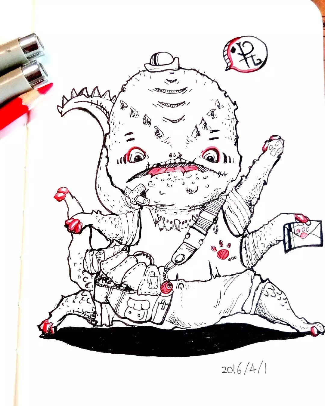 怪獸郵差（圖ZNzA3MDY5OTI=） - 創(chuàng)作習(xí)作 - 站酷設(shè)計(jì)師美少女TA奶奶原創(chuàng)素材 - 站酷ZCOOL