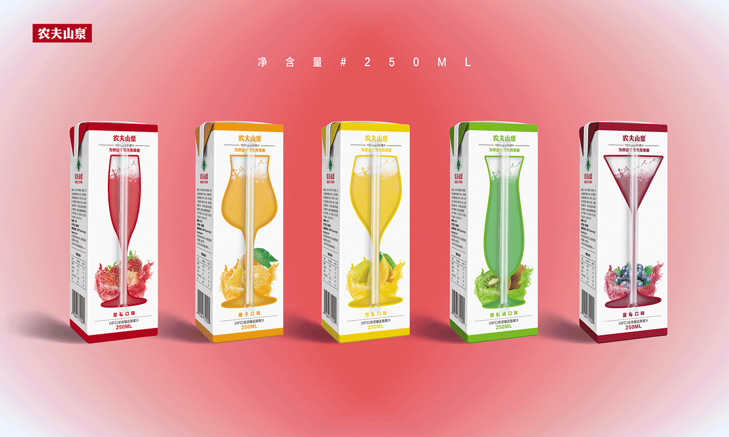 《农夫山泉》果汁包装设计
