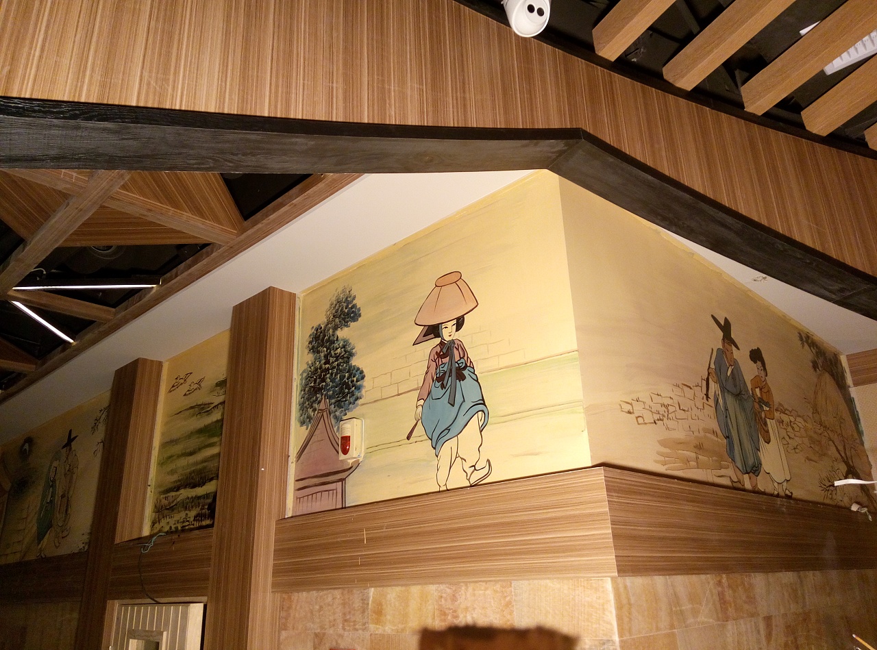 韩式汗蒸房手绘墙