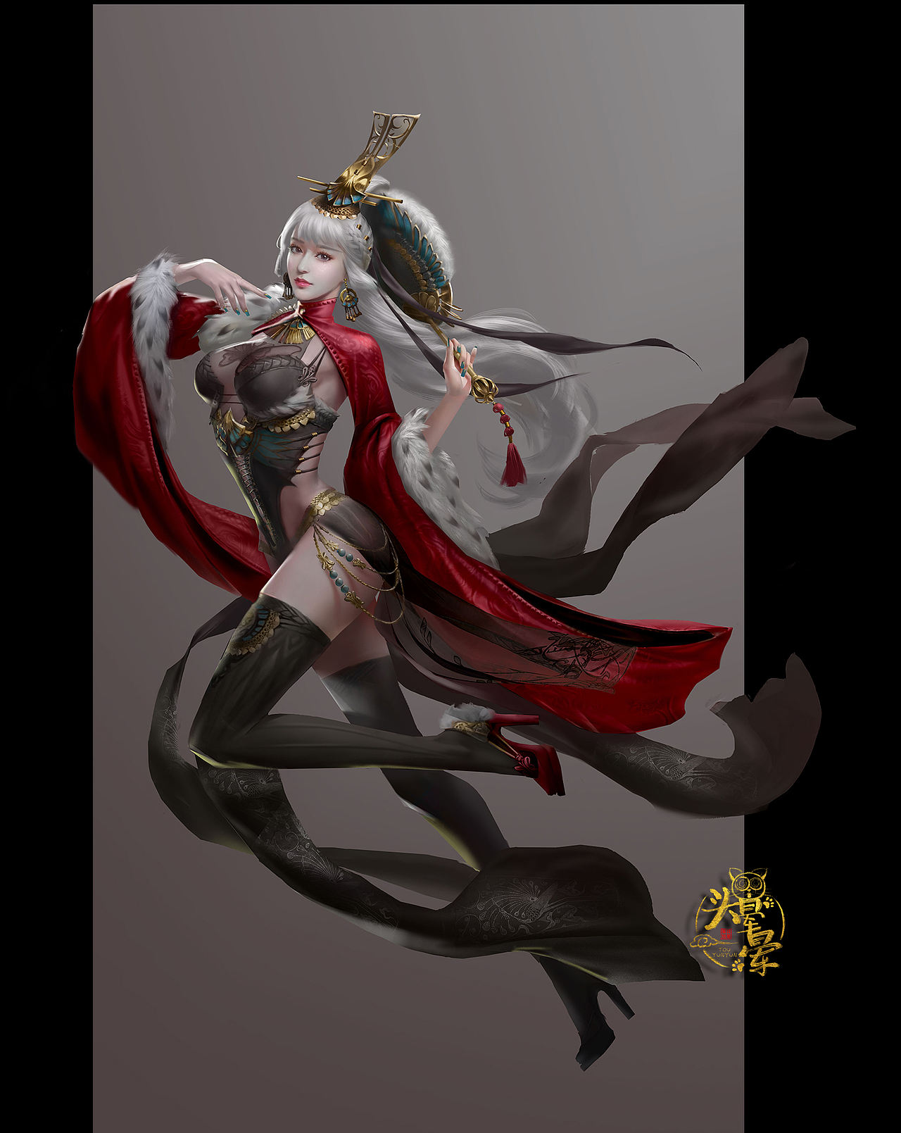 项目旧图，貂蝉姬（图ZMjA2NzM0NTg0） - 游戏原画 - 站酷设计师头晕晕原创素材 - 站酷ZCOOL