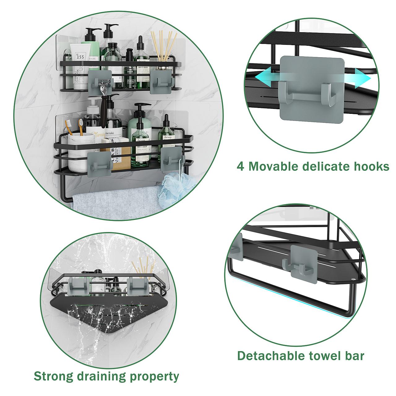 浴室收纳架&亚马逊主图设计（图ZMjkxNzUwMDA4） - 产品 - 站酷设计师7GE7原创素材 - 站酷ZCOOL