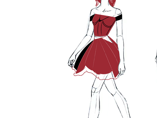 红装佳人（个人主页-ZNzAzMzI0ODA=） - 正装/礼服 - 站酷设计师xy希月原创素材 - 站酷ZCOOL