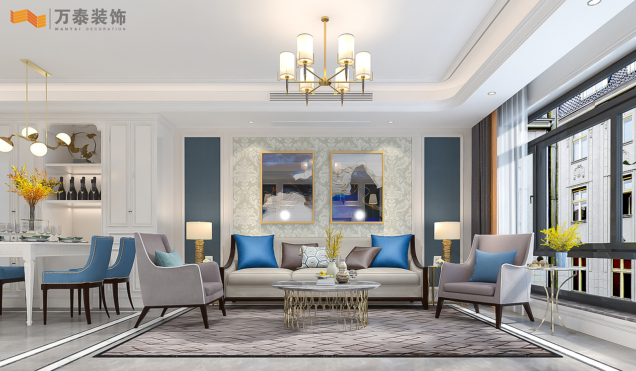 济宁中南樾府、中南珑悦风格装修设计方案效果图参考