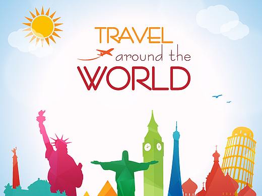 线上“环游世界设计”海报宣传
