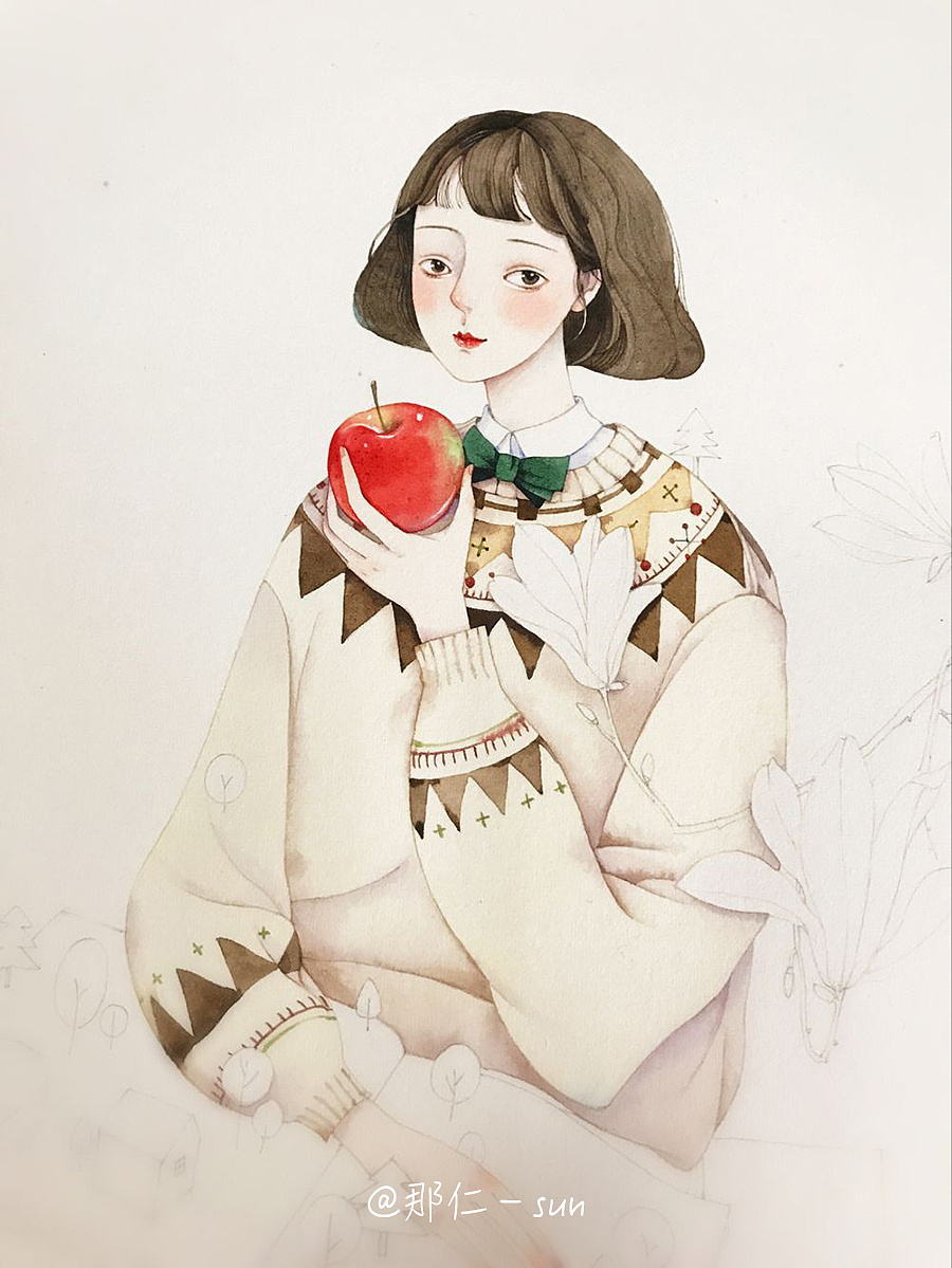 听一首老歌与那仁一起画画吧