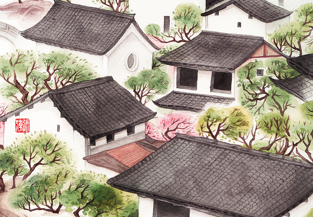 《姑苏旧雨》（图ZMTE5MjQxNjAw） - 绘本 - 站酷设计师三朝君原创素材 - 站酷ZCOOL