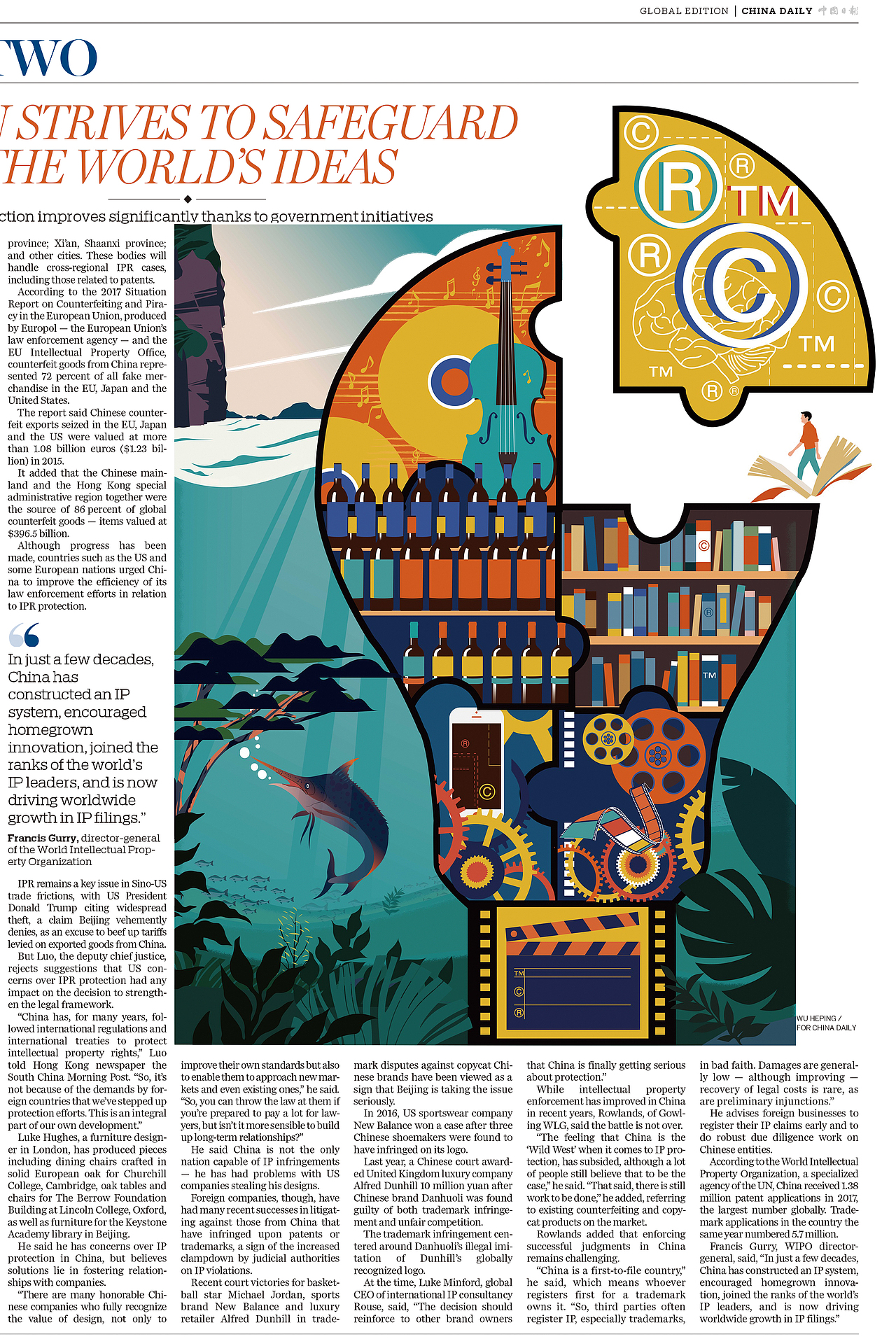 《中国日报》China Daily插画|2019作品集(图ZMTkxOTMyNjQ0) - 商业插画 - 站酷设计师吴和平Luo原创素材 - 站酷ZCOOL