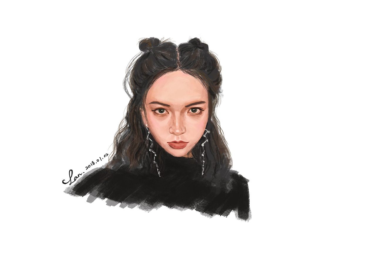 手绘板画.人物（图ZMTAxNTc5MTQ0） - 艺术插画 - 站酷设计师lanxiao蓝晓原创素材 - 站酷ZCOOL