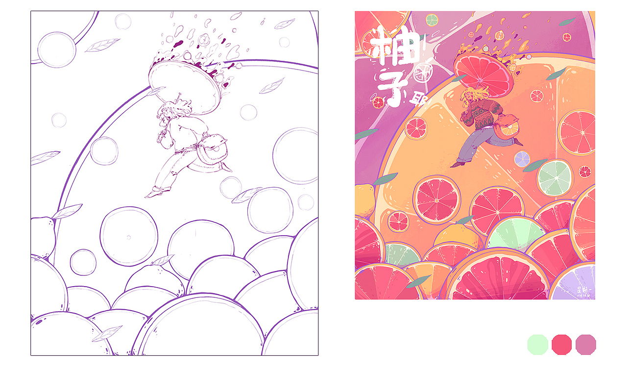 水果耶系列插画（图ZMjM0ODAxNDYw） - 商业插画 - 站酷设计师无聊铅笔头原创素材 - 站酷ZCOOL
